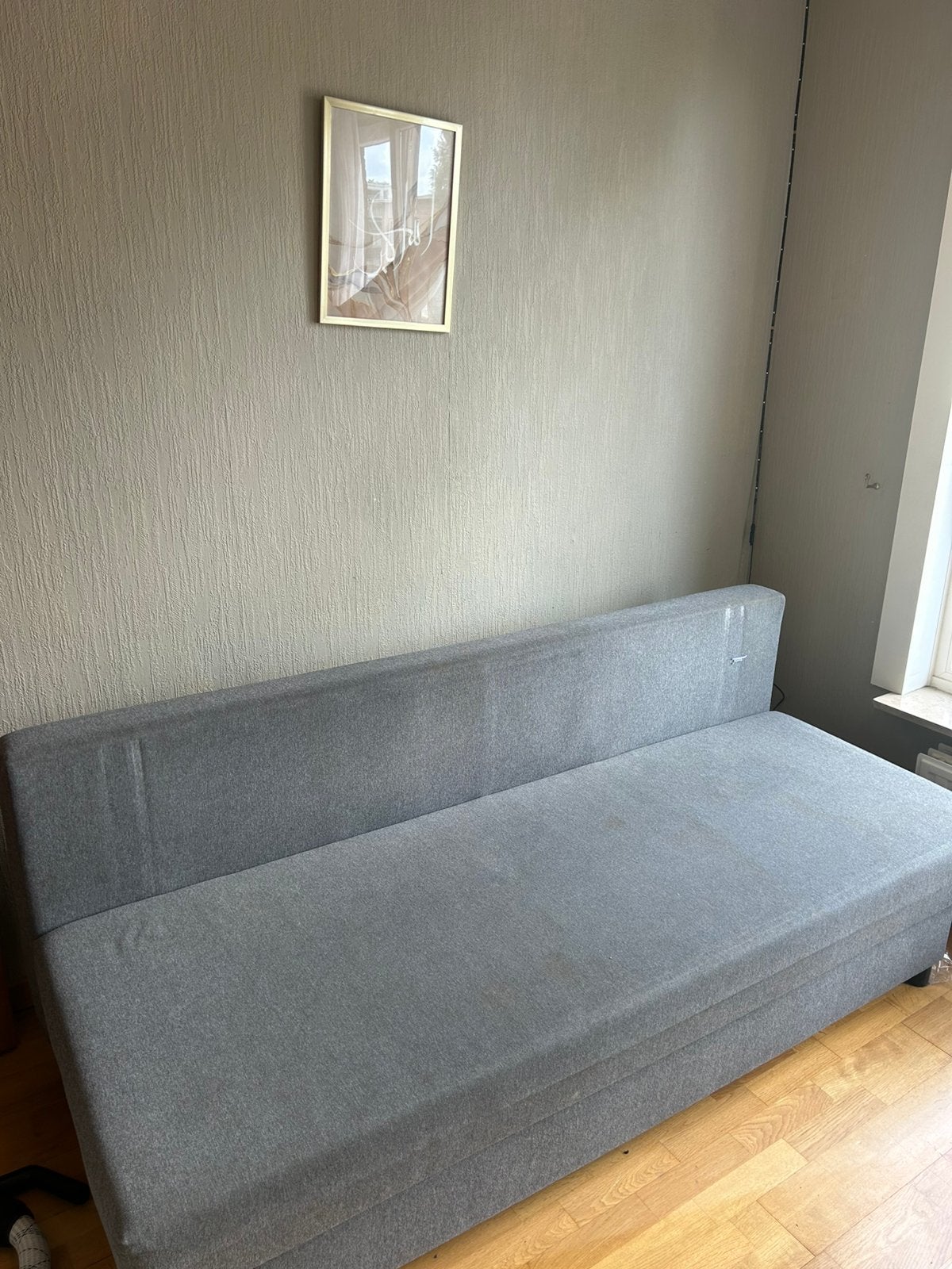 Moderne grijze zetel / compacte 2‑zit, Ophalen, Gebruikt, Tweepersoons