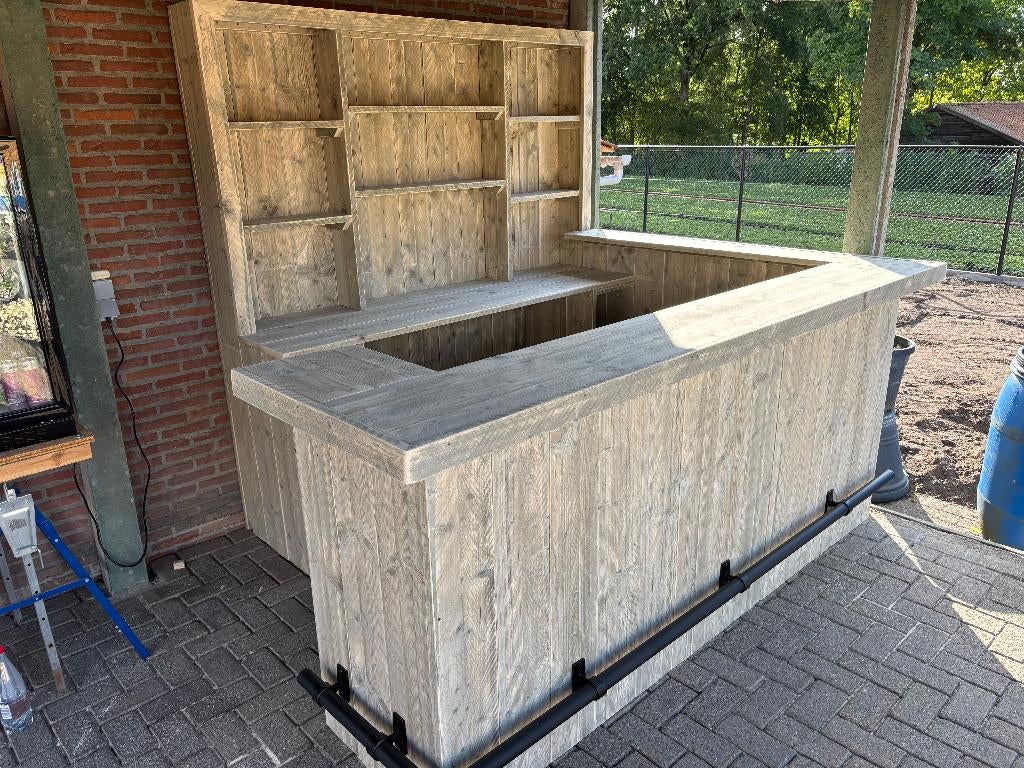 Unieke kwaliteit toog, bar van steigerhout of douglashout, Enlèvement, Neuf