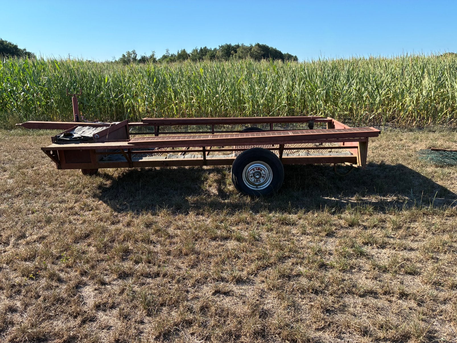 Transport kar voor mini tractor, Ophalen