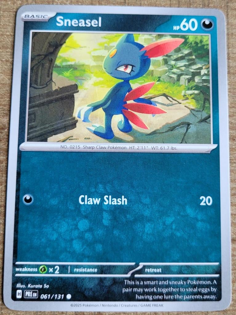 Sneasel (061/131), Ophalen of Verzenden, Zo goed als nieuw, Losse kaart
