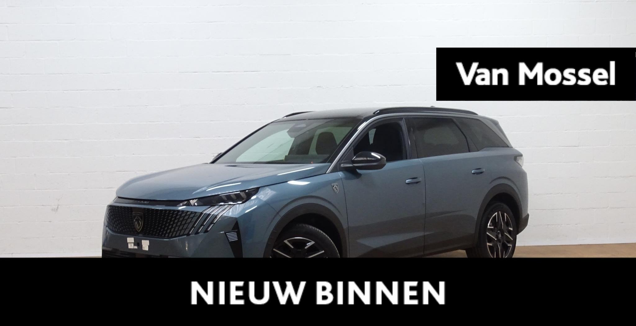 Peugeot 5008 1.2 HYBRID 145 GT +pano dak+ 7 seats, Stof, Gebruikt, 1700 kg, Blauw