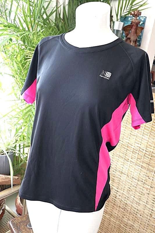 zwart roze sportief T-shirt, Karrimor, Zwart, Maat 42/44 (L), Ophalen of Verzenden