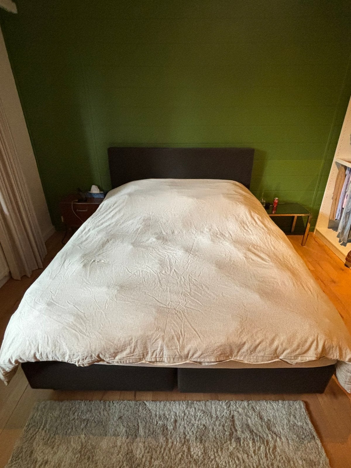 Boxspring zwart, Huis en Inrichting, Slaapkamer | Boxsprings, Ophalen of Verzenden, Zo goed als nieuw, Zwart