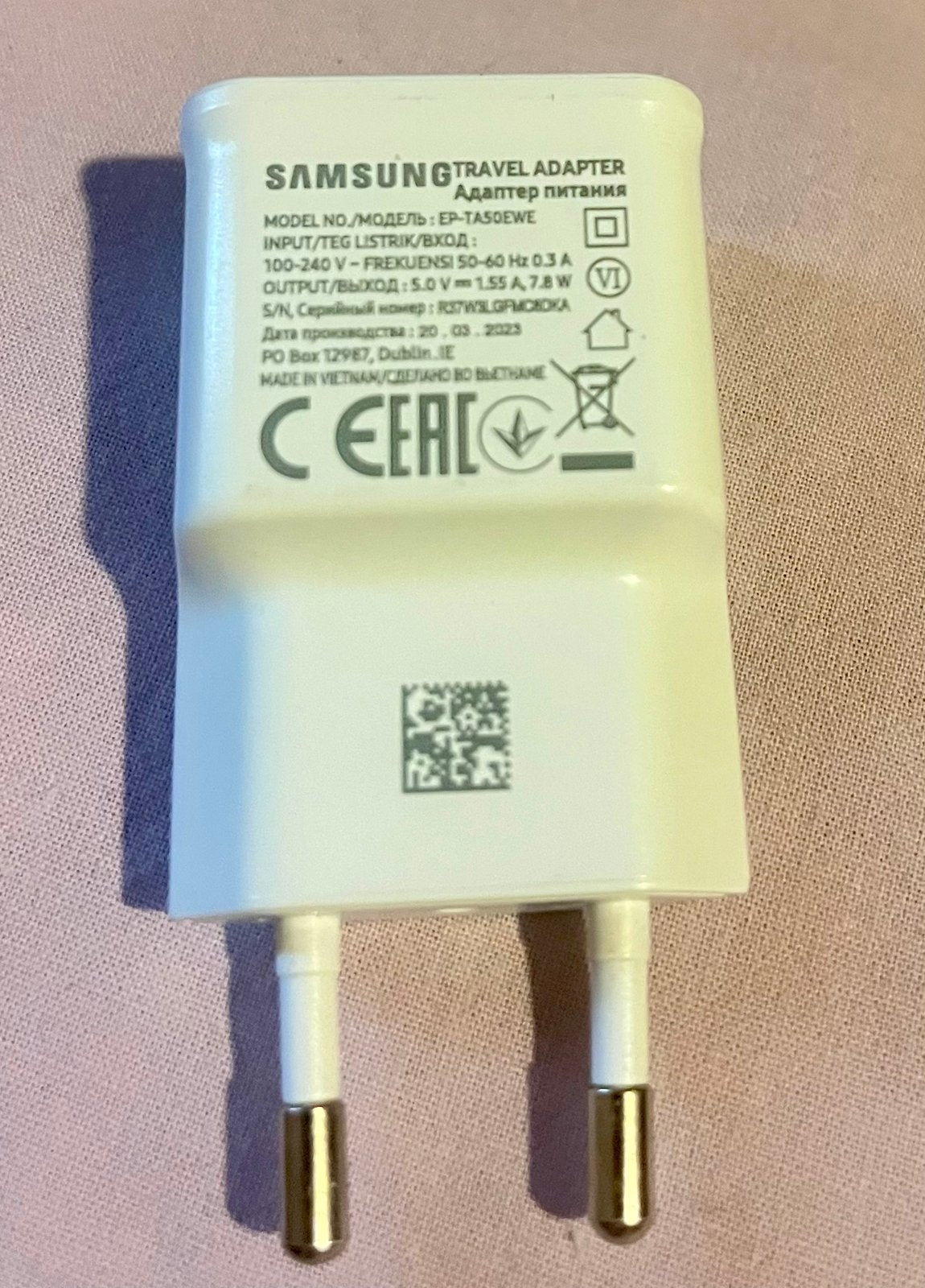 Samsung Travel Charger USB - 1,55A, Ophalen of Verzenden, Zo goed als nieuw, Samsung