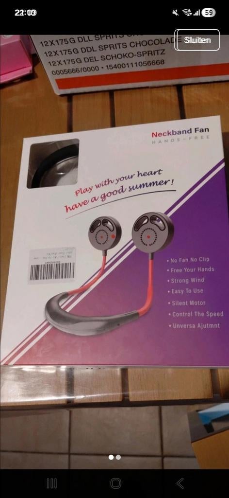 Nekventilator neckband fan, Elektronische apparatuur, Ventilatoren, Ophalen of Verzenden, Nieuw, Overige