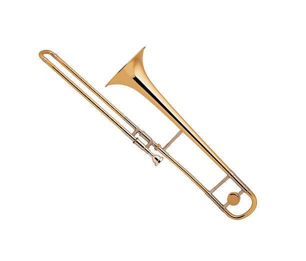 trombone, Muziek en Instrumenten, Blaasinstrumenten | Trombones, Ophalen, Zo goed als nieuw, Met koffer
