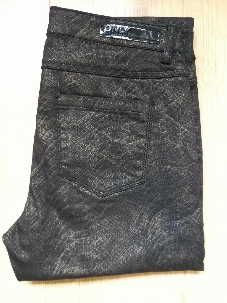 NIEUW! TRENDY BROEK ONLY (ZWART / GOUD), Kleding | Dames, Only, Zwart, Nieuw, Ophalen of Verzenden
