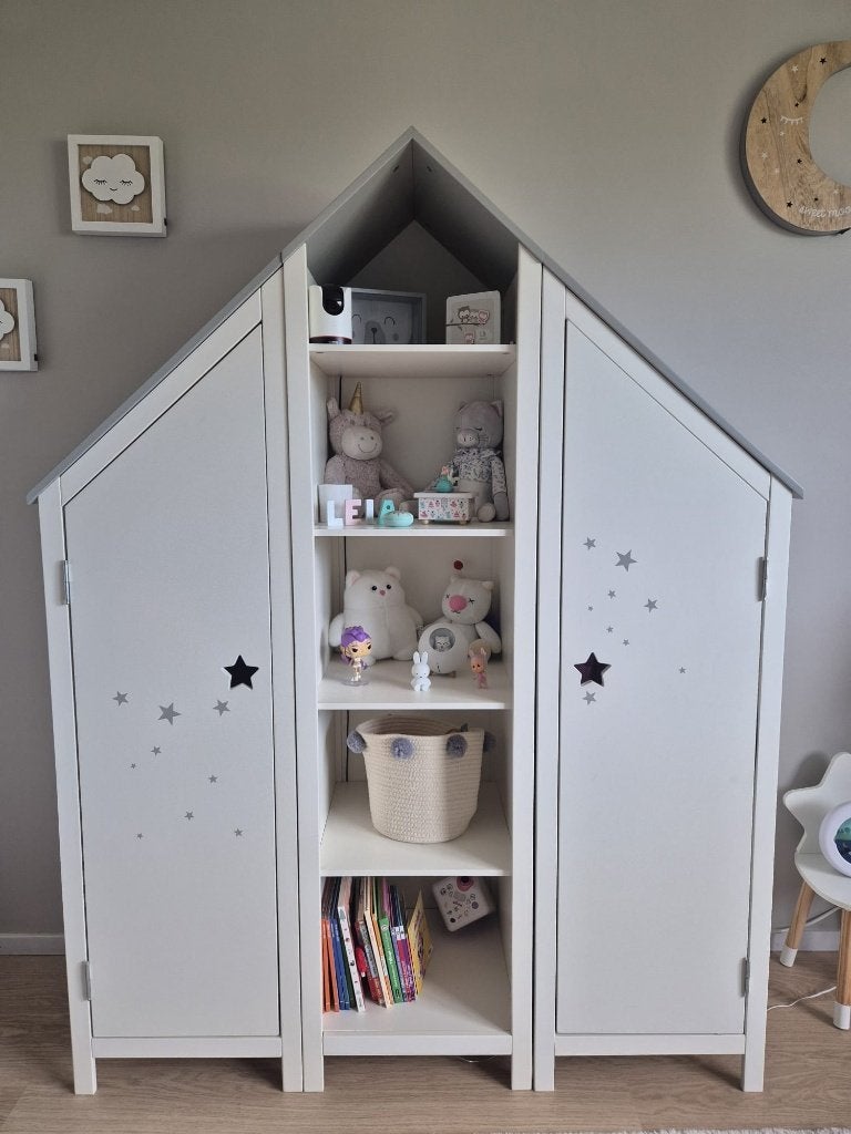 Armoire 2 portes, penderie et bibliothèque - Modèle Songe, 105 cm ou plus, Enlèvement, Utilisé, 100 cm ou plus