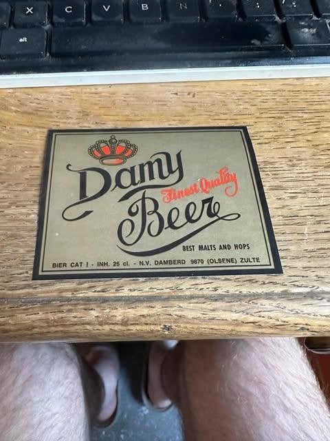 etiket label Damly beer  Damberd Olsene, Damberd, Overige typen, Nieuw, Ophalen of Verzenden