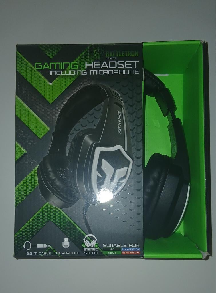 Casque de jeu avec microphone - livré avec étui, Casque gamer, On-ear, Comme neuf, Enlèvement