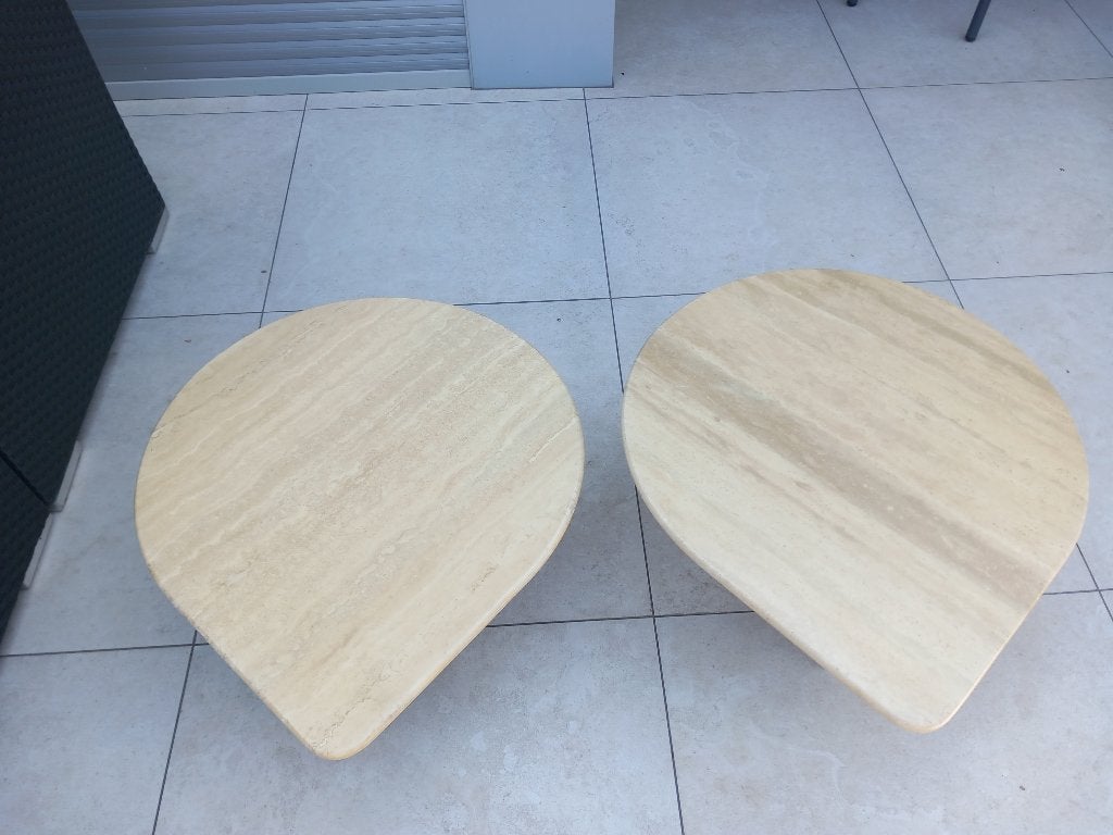 2 travertin salontafel, Ophalen of Verzenden