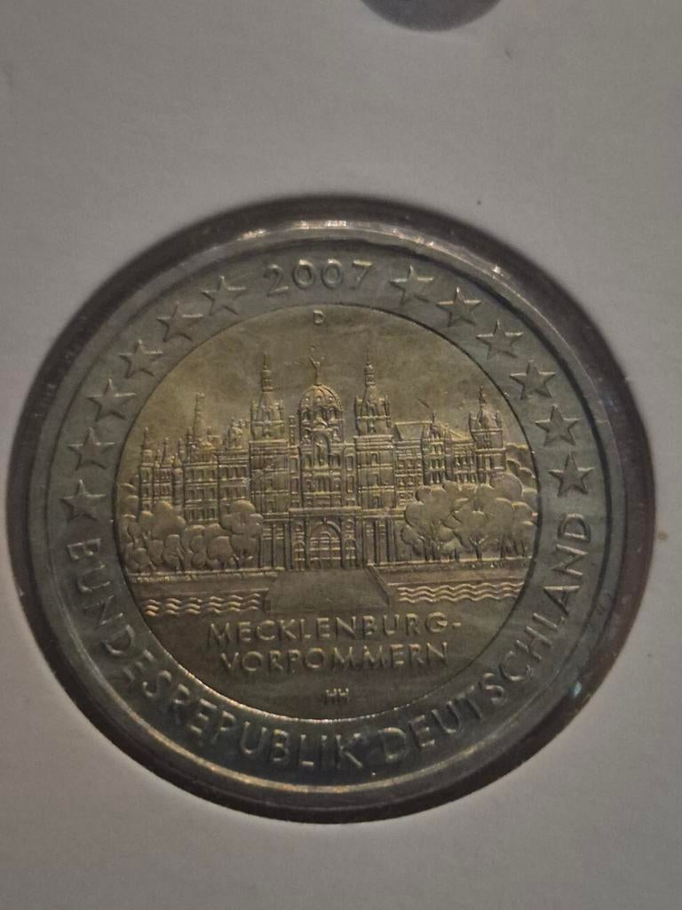 Herdenkingsmunt 2€ Duitsland 2007 D fdc, Ophalen, Duitsland, 2 euro, Losse munt