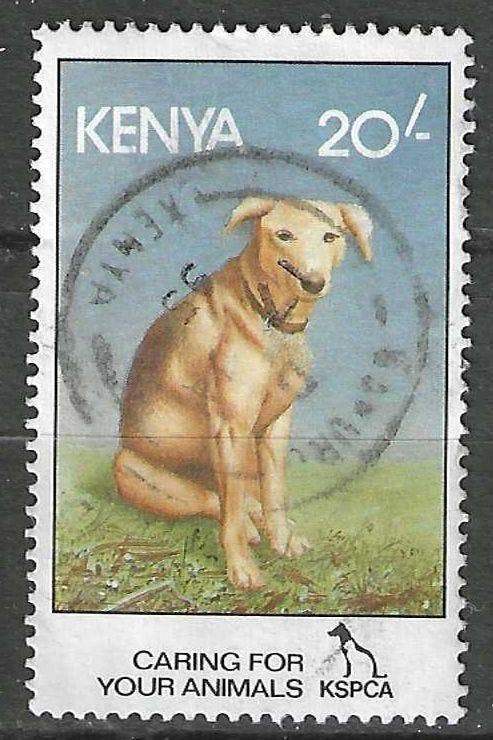 Kenya 1995 - Yvert 603 - Faune - Chien - 20 s (ST), Envoi, Affranchi