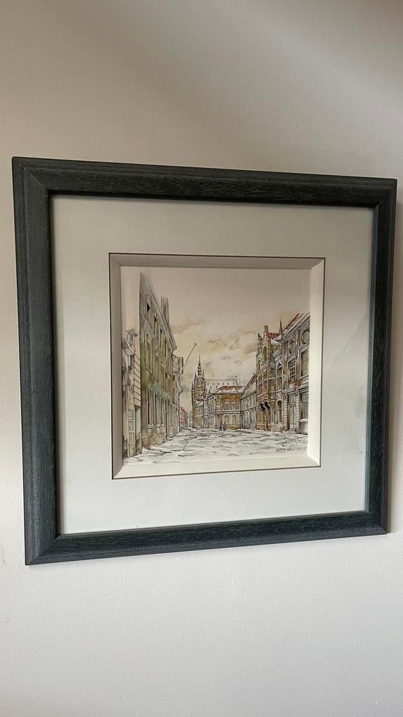 Zicht van Temse, Antiek en Kunst, Ophalen of Verzenden