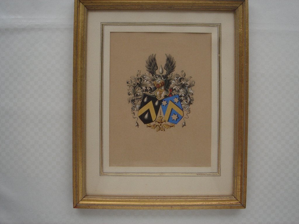 Familieschild DE WITTE en DU JARDIN, Met tekst, Overige technieken, Ophalen of Verzenden, 16 cm