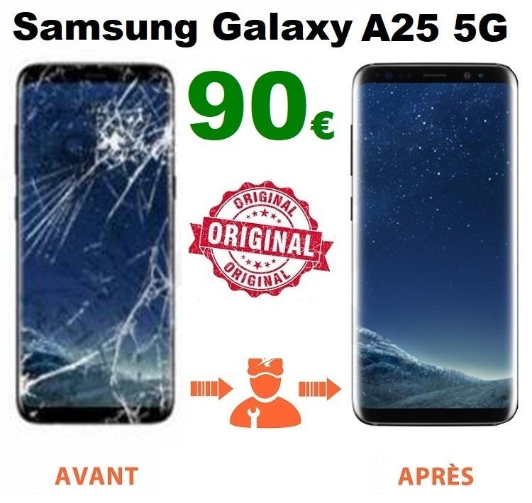 Réparation écran Samsung Galaxy A25 5G au meilleur prix, Telecommunicatie, Mobiele telefoons | Toebehoren en Onderdelen, Ophalen