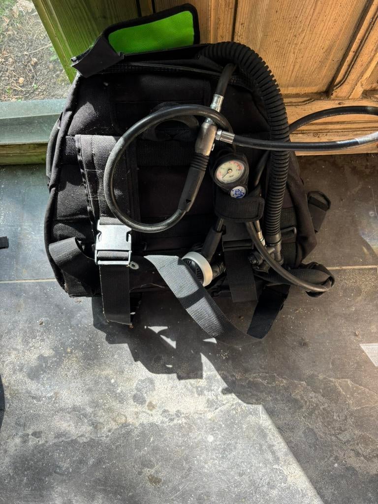 Duikrugzak met duikgewichten te koop., Watersport en Boten, Duiken, Ophalen, Gebruikt, Duikfles