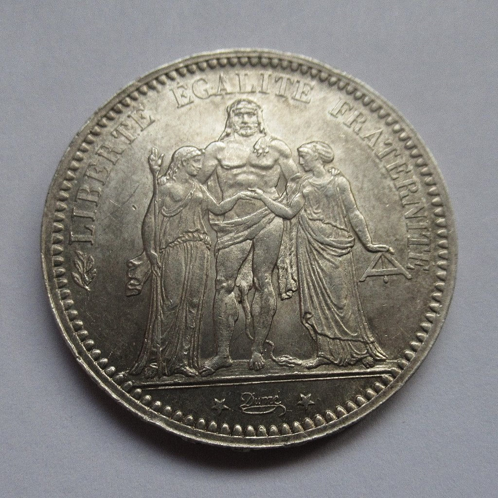 France 5 francs 1873 A, Postzegels en Munten, Verzenden, Zilver