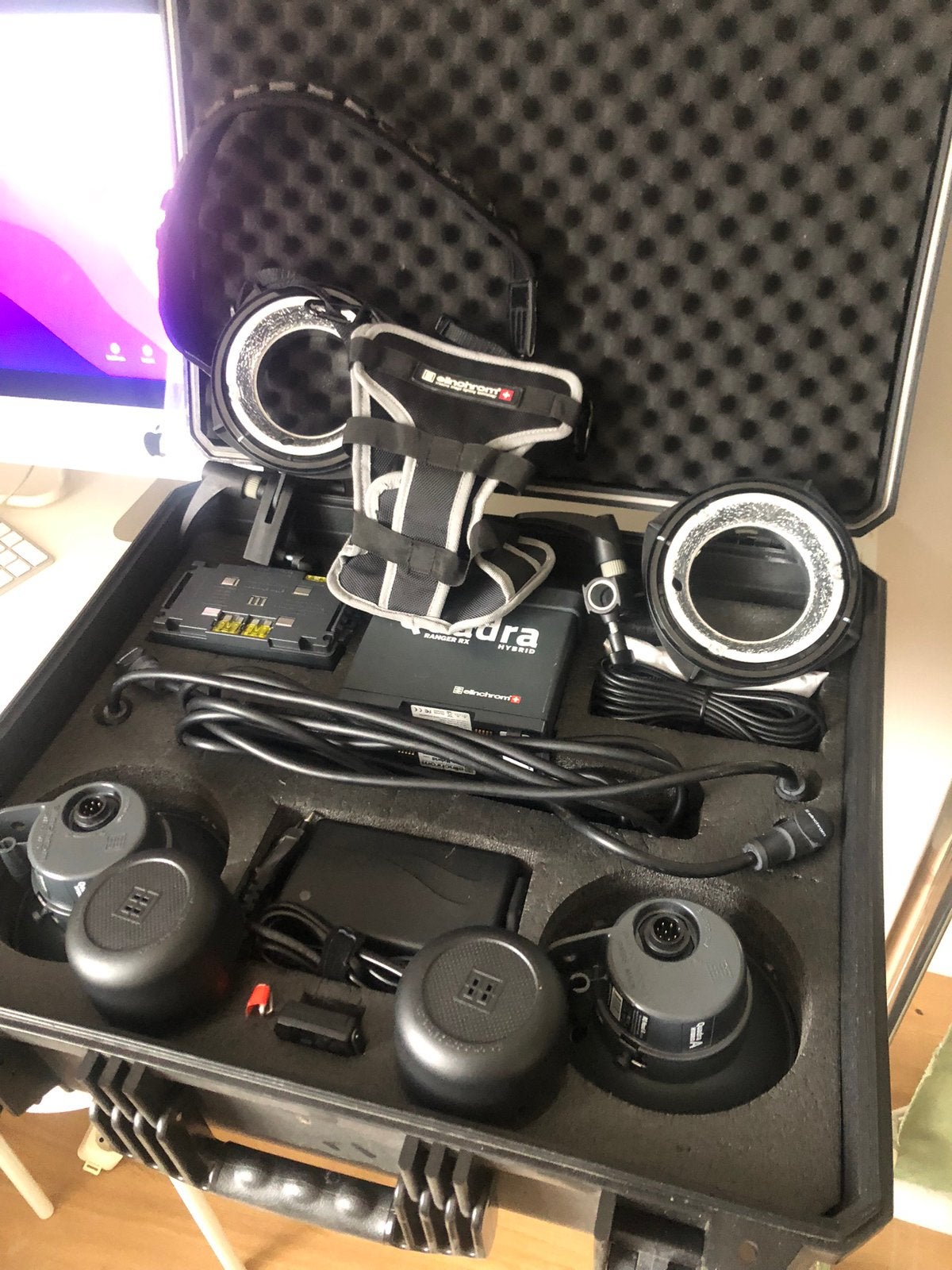 Elinchrom Quadra RX avec deux lampes et une batterie, Enlèvement, Utilisé, Elinchrom
