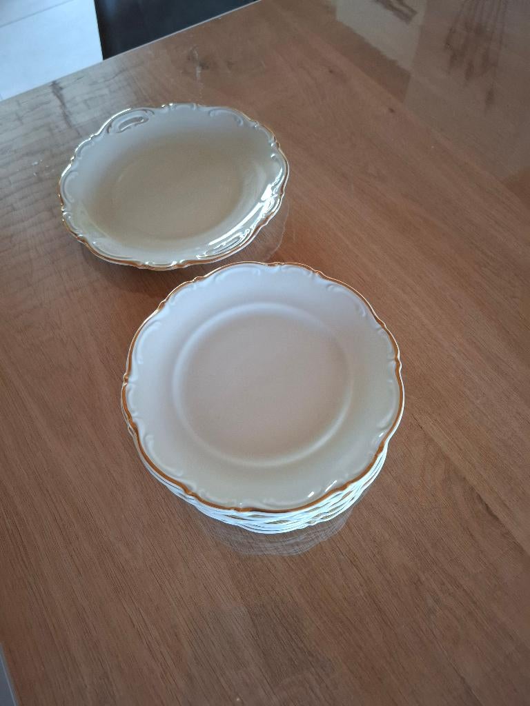 servies Bavaria: 12 dessertborden + taartbord, Enlèvement, Comme neuf