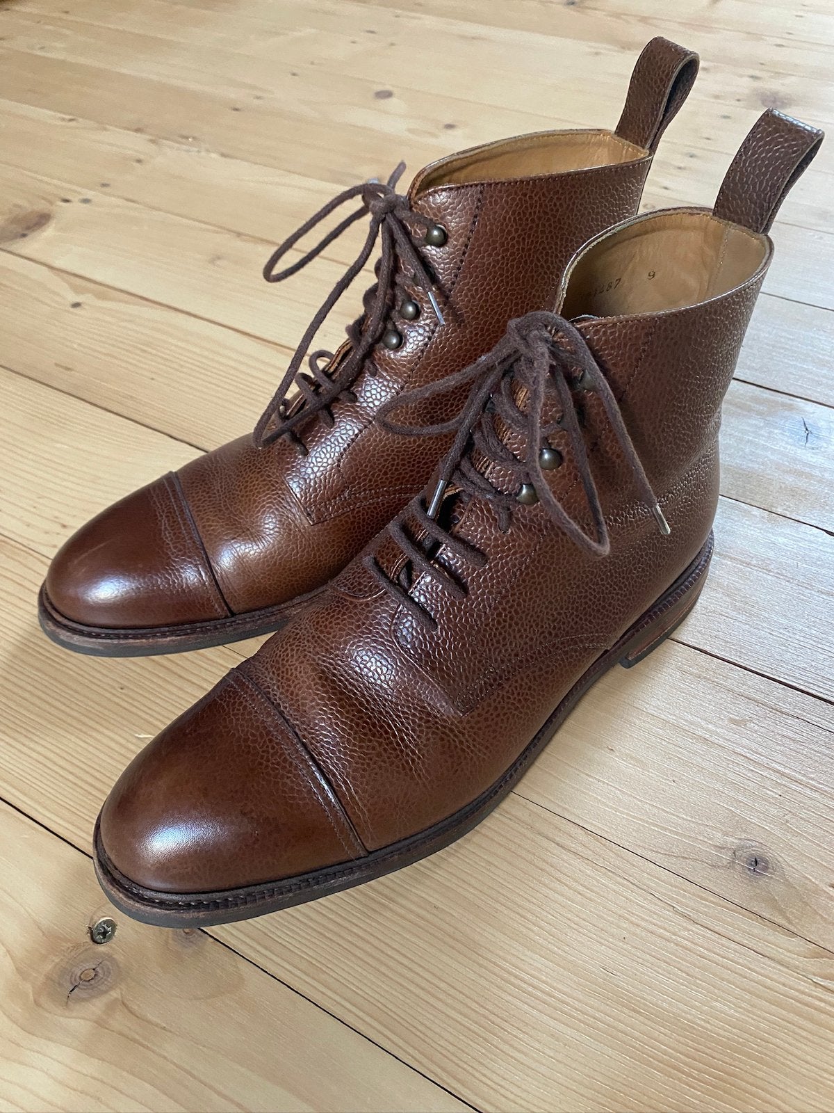 Mermin Bruine enkellaarzen van generfd leer — Maat UK9/EU 43, Kleding | Heren, Schoenen, Ophalen of Verzenden, Zo goed als nieuw
