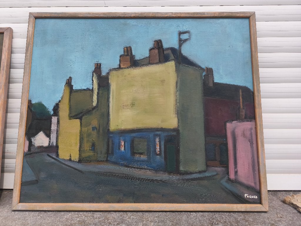 Huile sur panneau maison signe paques, Antiquités & Art, Enlèvement ou Envoi, Nature morte, Panneau