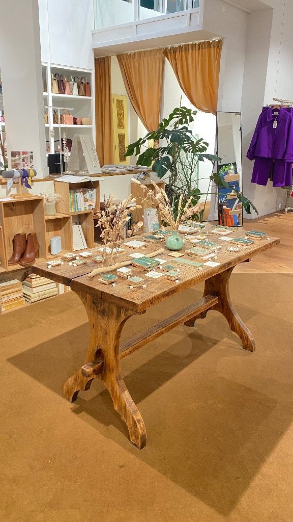 TABLE EN BOIS, Maison & Meubles, Vintage, 100 à 150 cm, Enlèvement, Utilisé
