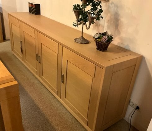 Dressoir en chêne massif - comme neuf, Avec tiroir(s), 25 à 50 cm, 200 cm ou plus, Comme neuf
