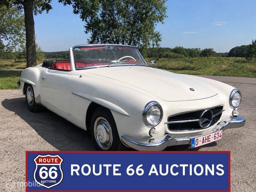 Mercedes-Benz 190 SL | 1959 | Route 66 Auctions, Auto's, Oldtimers, Zwart, Mercedes-Benz, Bedrijf, Handgeschakeld