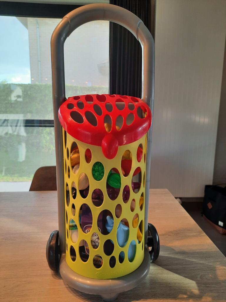 Ecoiffier 100% Chef Boodschappenmand met winkelwaren, Ophalen