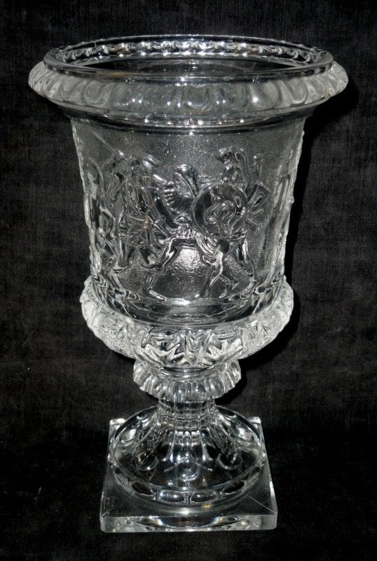 VAL SAINT LAMBERT VAAS MODEL GUERRIER GEPERST CRISTAL 1924, Ophalen of Verzenden