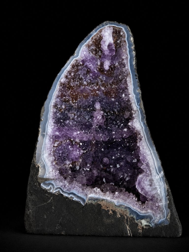Grande géode améthyste du Brésil — 32 cm — 8,9 kg, Collections, Enlèvement, Minéral