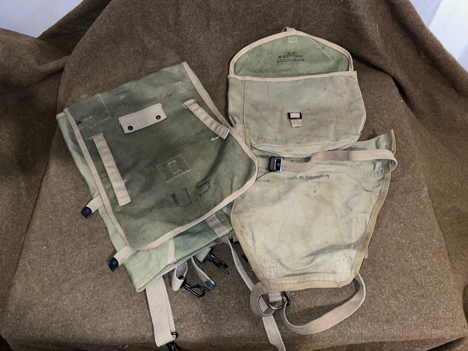 Us ww2 british made haversack 1944, Ophalen