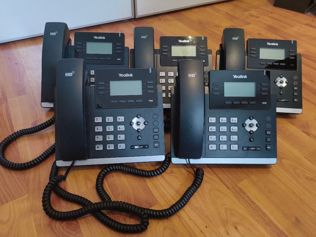 Vijf Yealink SIP-T42S telefoons, Telecommunicatie, Vaste telefoons | Niet Draadloos, Ophalen, Gebruikt