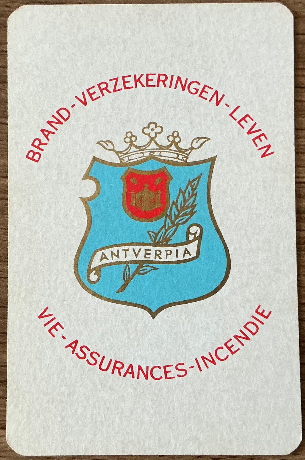 Carte à jouer ANTVERPIA/INSURANCE, Enlèvement ou Envoi, Comme neuf, Carte(s) à jouer