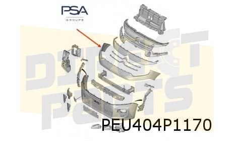 Citroën Berlingo (1/19-) voorbumper bovendeel (onder koplamp, Neuf, -, -, Avant