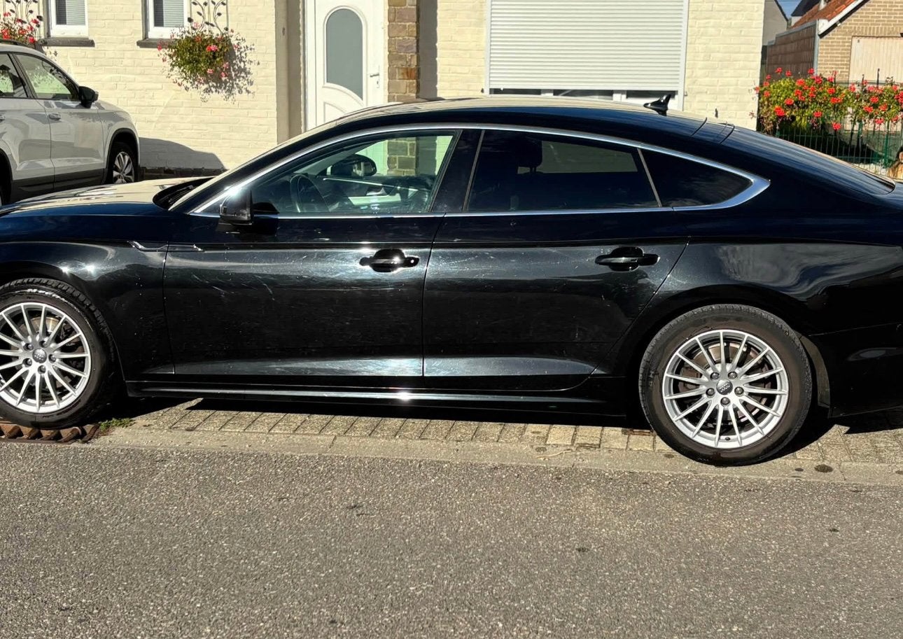 Audi A5 Sportback, Zwart, Zwart, Leder, Diesel