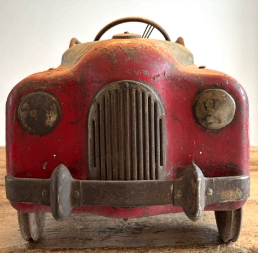 antieke trapauto oude pedal car kinder speelgoed auto, Antiek en Kunst, Antiek | Speelgoed, Ophalen