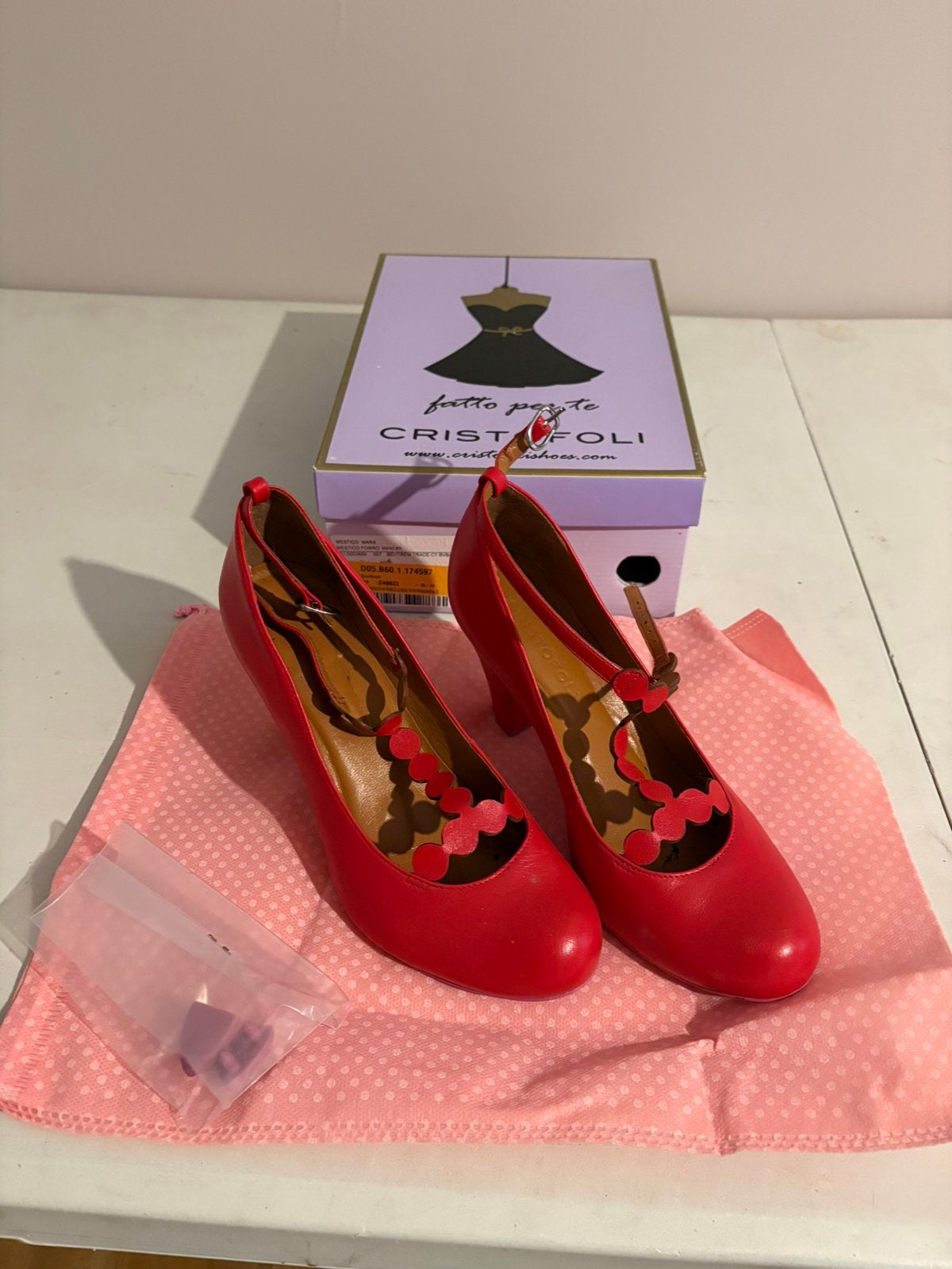 Mooie rode schoentjes, Kleding | Dames, Ophalen of Verzenden, Zo goed als nieuw, Schoenen met hoge hakken, Rood