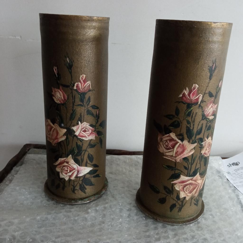 lot de deux douilles, Collections, Objets militaires | Général, Enlèvement ou Envoi, Armée de terre, Douilles ou Pièces de fouille