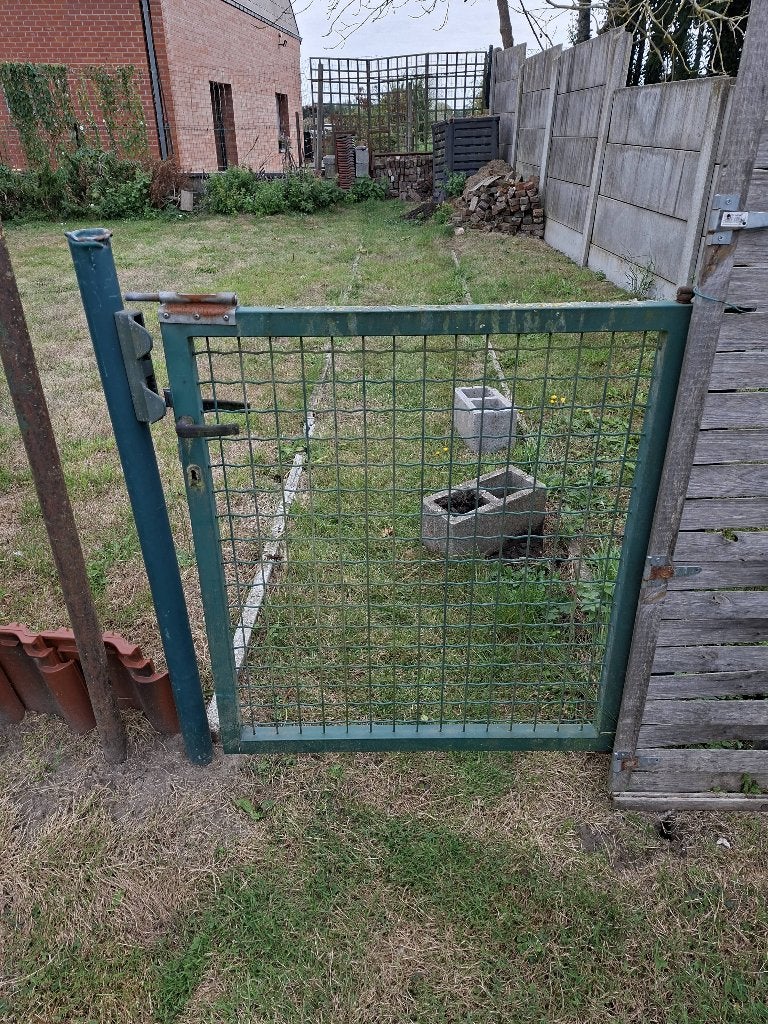 Portillon de jardin en métal avec poteau, Enlèvement, Utilisé, Fer, Autres types