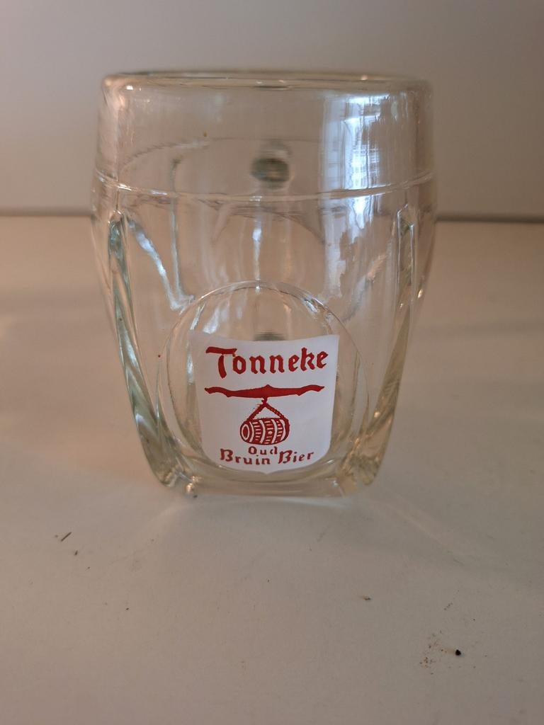 Oud bierglas Tonneke oud bruin brouwerij Goethals Meulebeke, Verzamelen, Ophalen of Verzenden