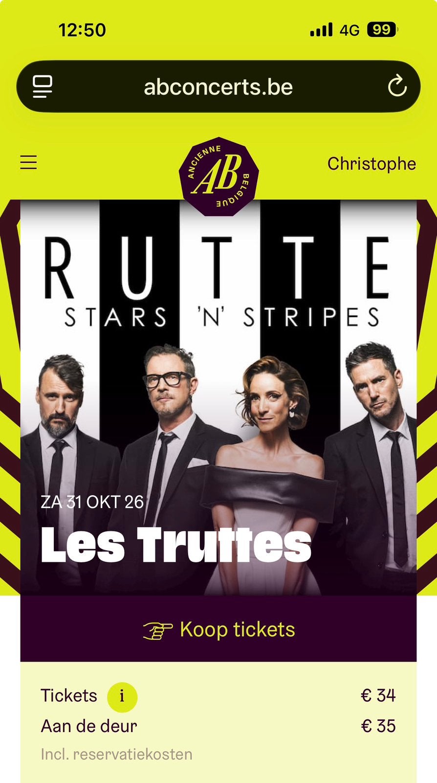 Les Truttes Ancienne Belgique, Deux personnes