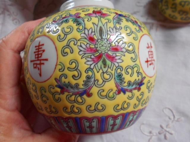 china, handwerk, 2 potjes voor thee, kruiden enz, nieuw, Ophalen of Verzenden