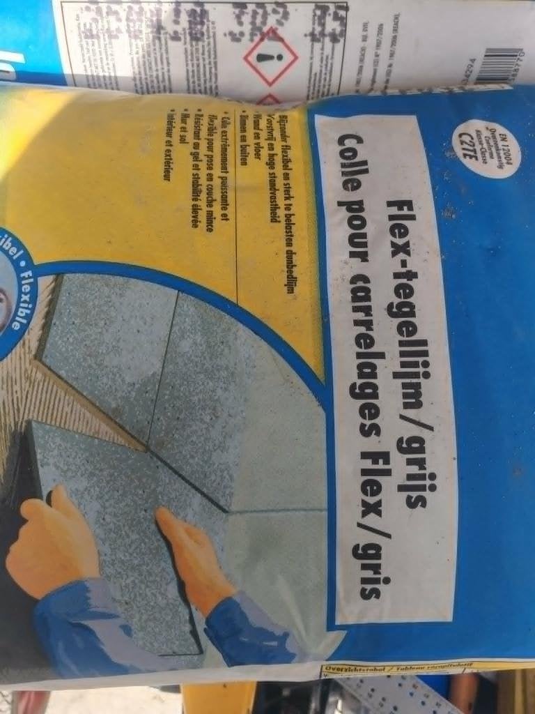 2 sacs de colle flex pour carrelage 25 kg gris knauf, Enlèvement, Neuf, Autres types