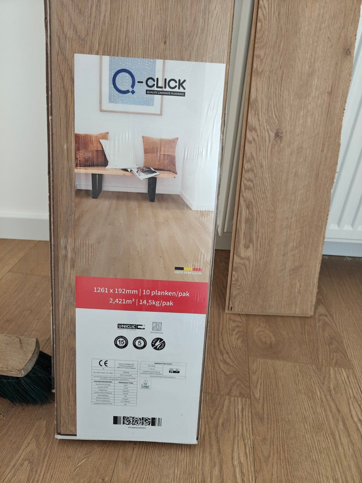 Laminaat +/- 10m2, Aggloméré, Enlèvement, 5 à 10 m², Bois