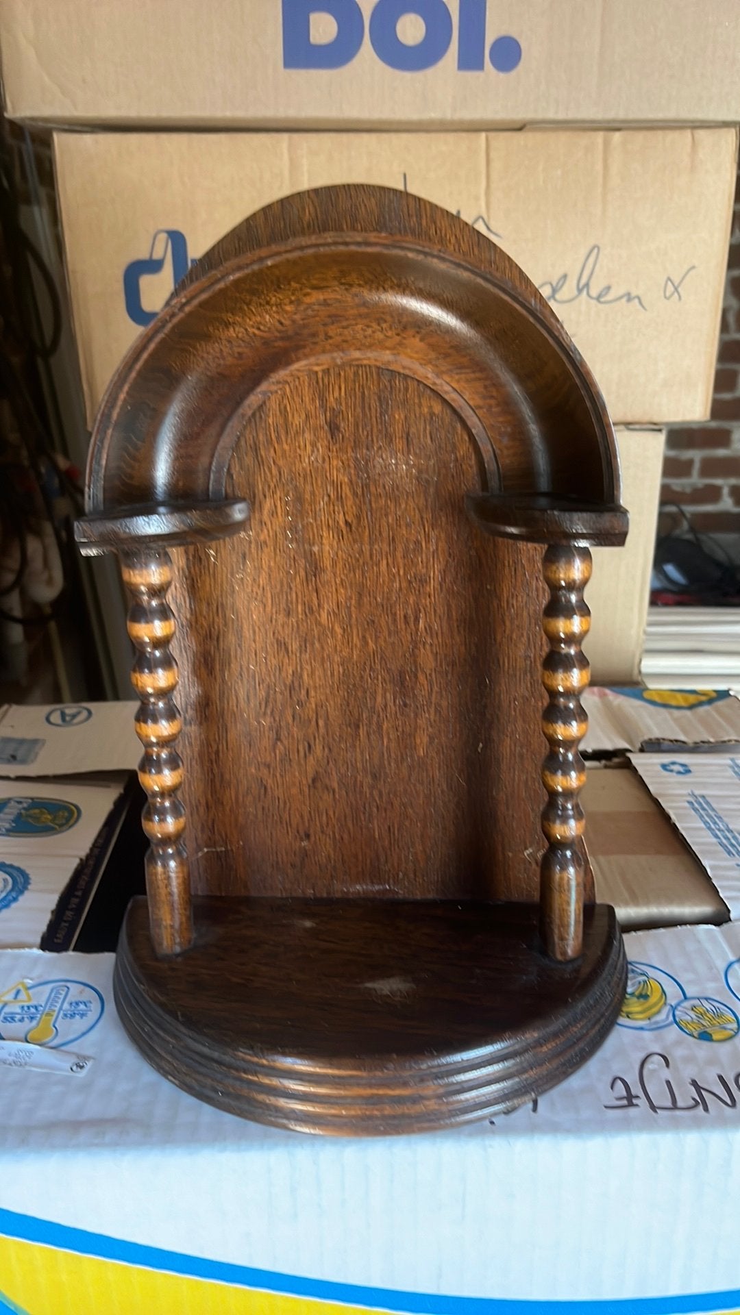 Vintage houten staander, Huis en Inrichting, Ophalen, Gebruikt