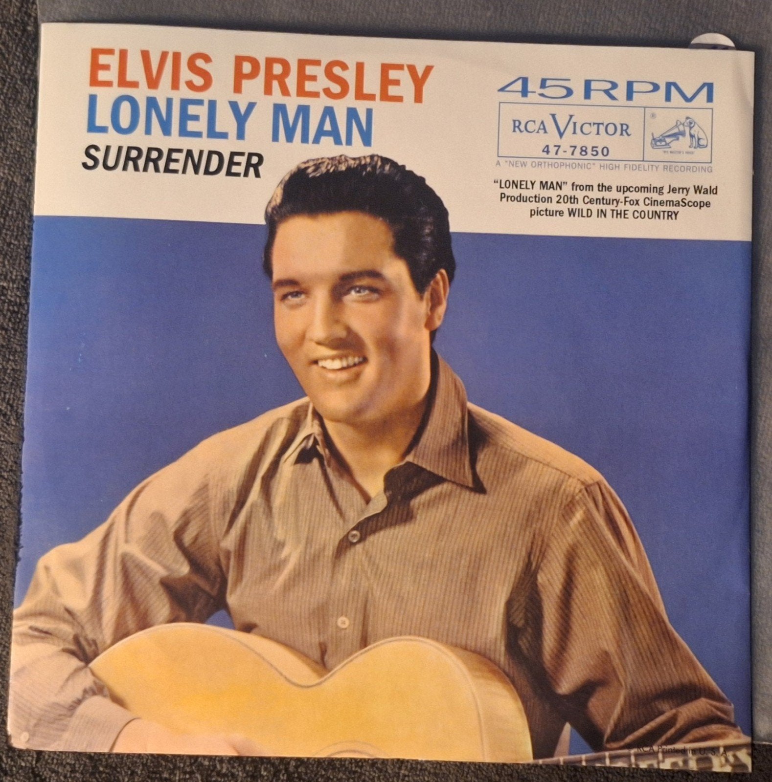 Elvis Presley - Surrender / Lonely Man (RCA Victor 47-7850), Ophalen of Verzenden, 7 inch