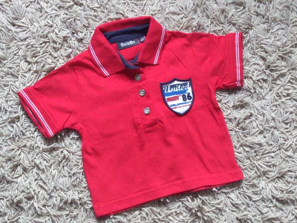 ★ M68 - Polo met korte mouwen, Kinderen en Baby's, Babykleding | Maat 86, Zo goed als nieuw, Jongetje, Shirtje of Longsleeve, Ophalen of Verzenden
