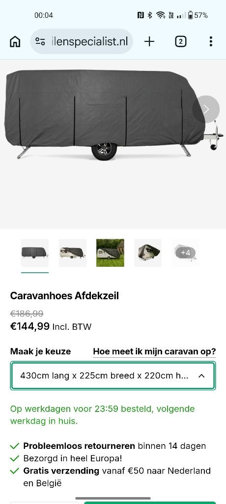 Nieuwe caravanhoes, Ophalen of Verzenden, Nieuw